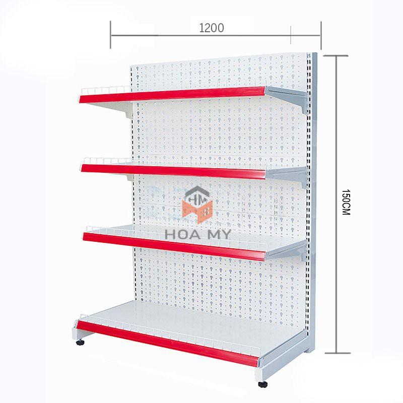 Kệ siêu thị tôn đục lỗ-Cao 1500mm