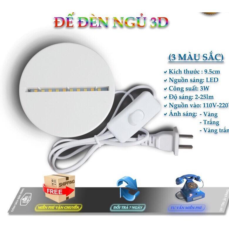 Đèn Ngủ 3D thay đổi 3 màu sắc, nhiều mẫu mã đa dạng và là món quà ý nghĩa cho bạn và người thân