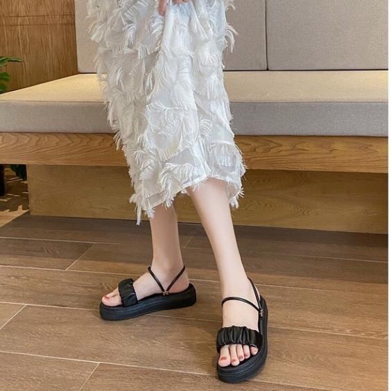 Hot 2023 GIÀY SANDAL NỮ ĐI HỌC 3,5P QUAI NHÚN ĐI ĐƯỢC 2 KIỂU MÃ S59