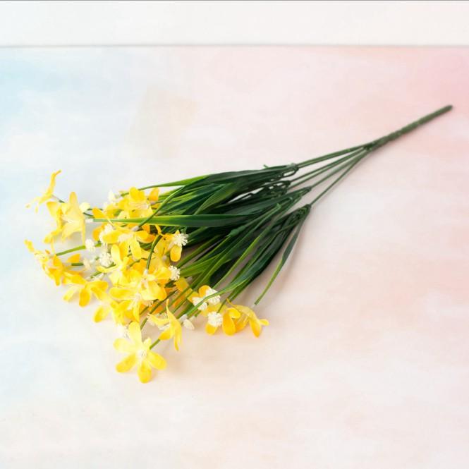 Hoa thuỷ tiên giả trang trí – Nhiều màu sắc – Cụm hoa dài khoảng 30 cm gồm 7 nhánh – Cây giả, hoa lụa decor