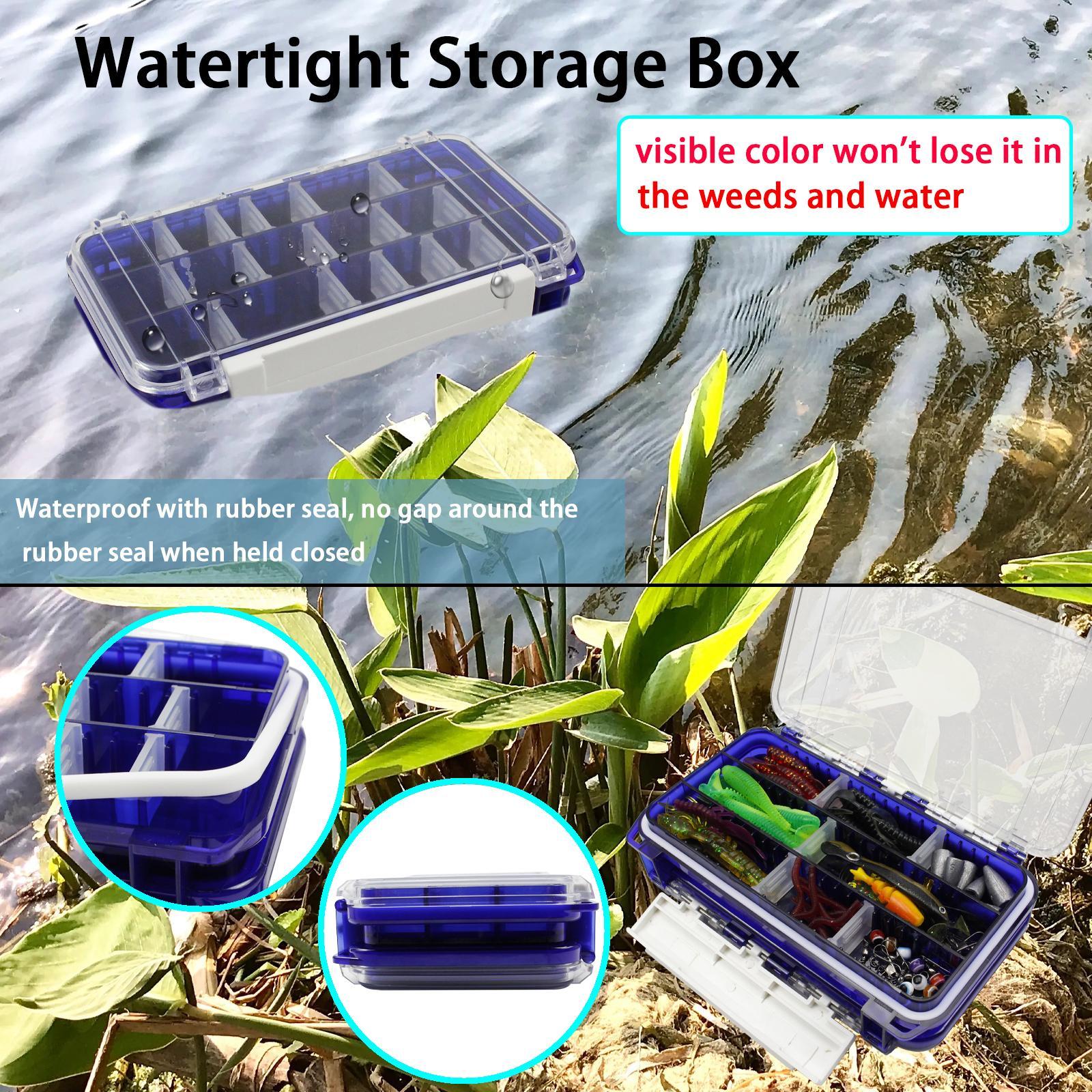 Fishing Tackle Box Fishing Storage Box Hooks Fishing Accessory Waterproof Organizing Tackle Storage Tray Tool Double Sided Fishing Tools Box