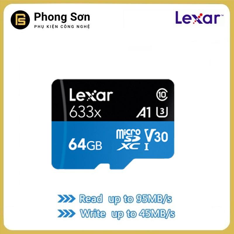 Thẻ nhớ Lexar Micro SDXC 64GB 633X 95MB/s A1 - Hàng chính hãng