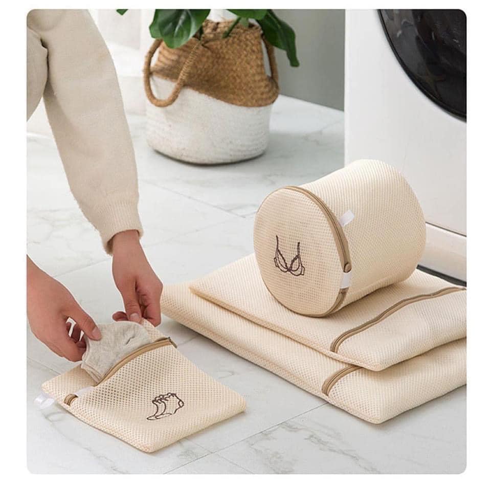 SET 6 TÚI GIẶT 3 LỚP NHIỀU KÍCH CỠ LOẠI DÀY ĐẸP