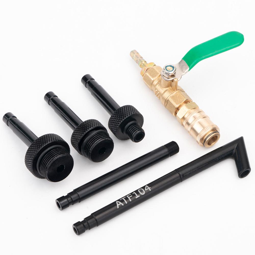 Car Oil Filling Filler Adapter Kit Auto Transmission Fluid Connector Fuel Dispenser Connector with Self-locking Interface Ball Valves Set