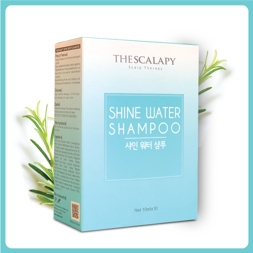 [ gội xả 2 in 1] Shine Water shampoo (Hộp 10 gói)  - Giúp tóc siêu mềm mượt, phục hồi tóc, kích thích mọc tóc, cấp ẩm cho tóc / THESCALAPY 100ML