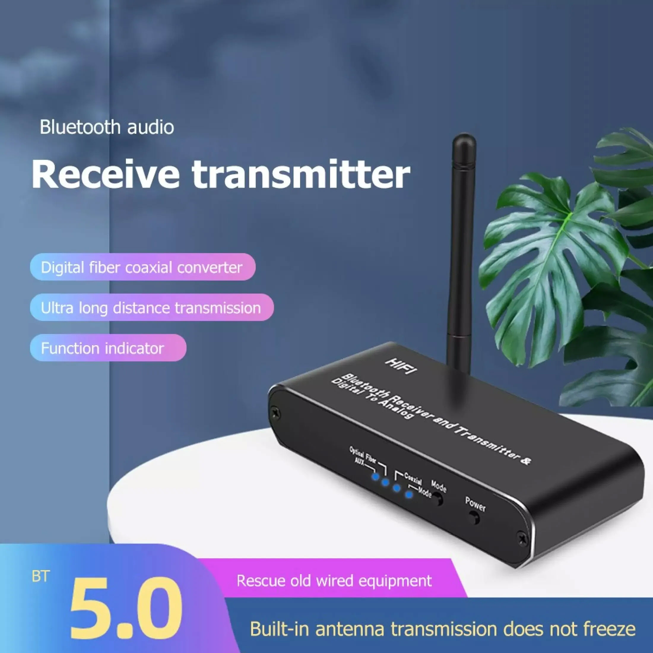 Bộ thu phát Bluetooth 5.0 Giải Mã Bluetooth D09 (Hỗ Trợ Cổng Optical) - Thiết bị thu phát Bluetooth D09. D09 Bluetooth-compatible 5.0 Receiver Transmitter Digital Optical Audio Converter Dongle Music Adapter Transmitter Audio