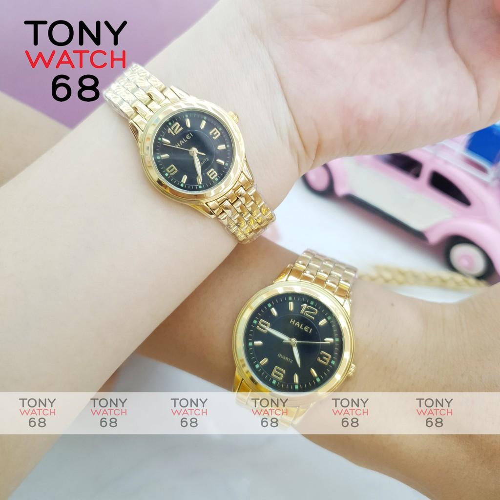 Đồng hồ nữ Halei dây da số dạ quang chống nước chống xước chính hãng Tony Watch 68