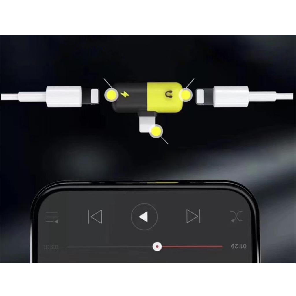 Dual Headphone Audio & Charger Adapter Splitter for X 7 8