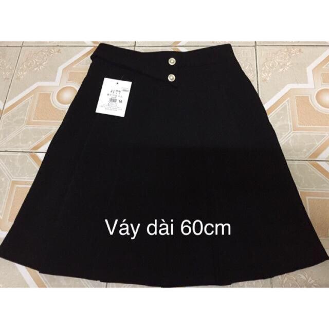 Chân váy xoè công sở# chân váy công sở 2 cúc 60cm