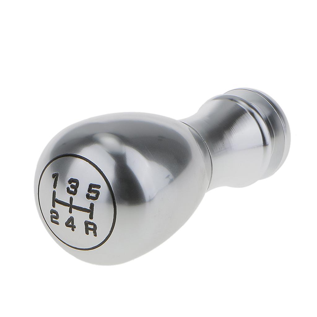 5 Speed Universal Manual Car Stick Gear Shift Knob Lever Silver
