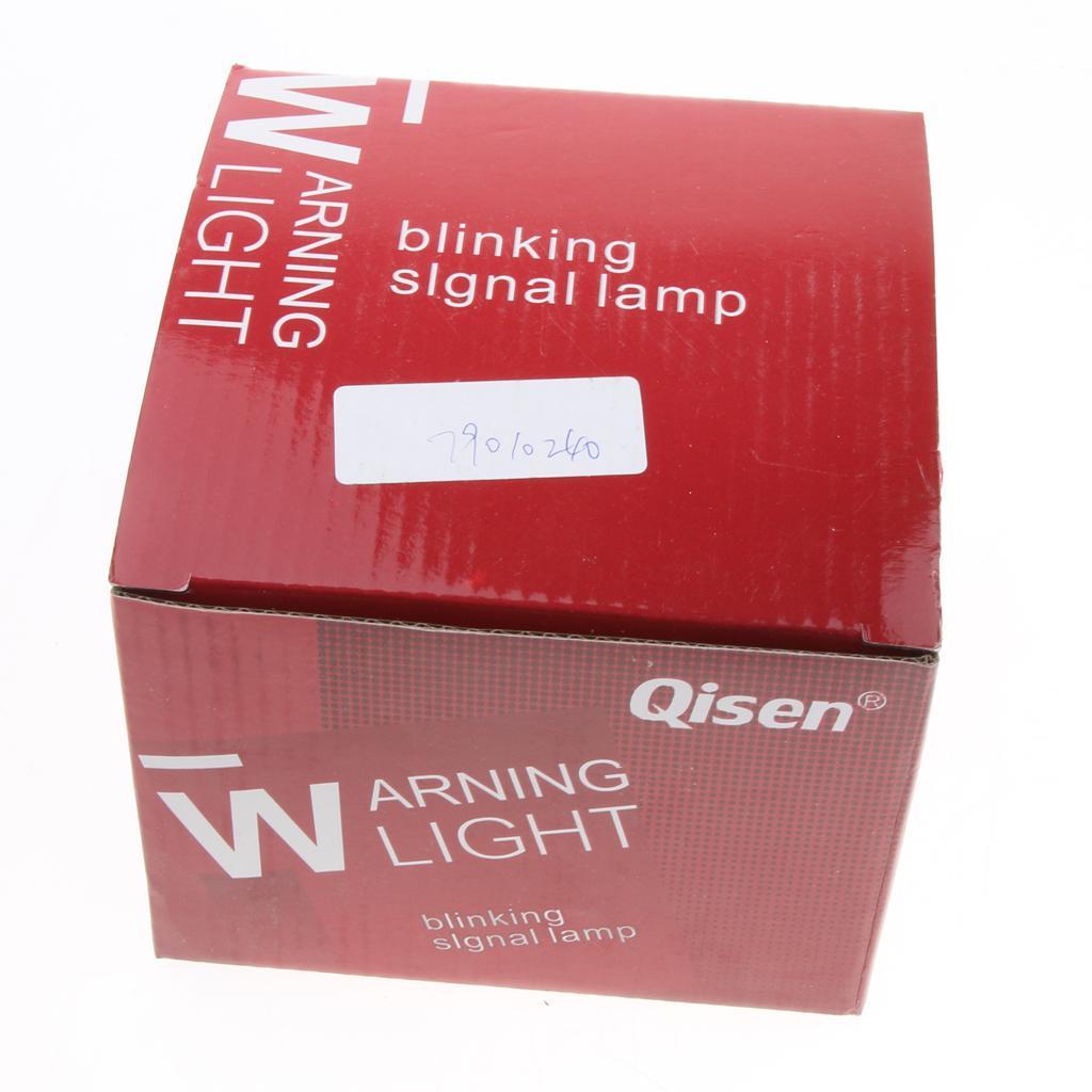 2Pcs 24V Flexible LED Warning Emergency Flash Strobe Rotating Beacon Light Motor