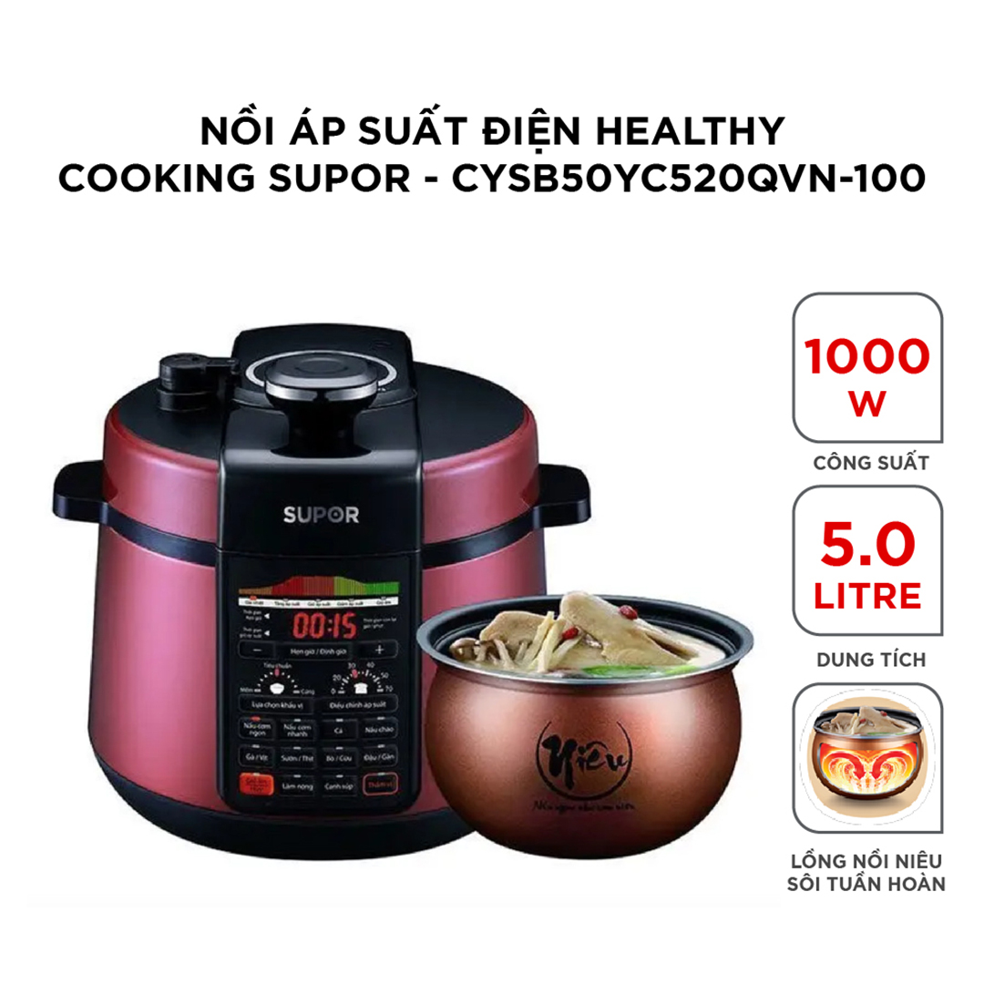 Nồi Áp Suất Điện Tử Niêu CYSB50YC520QVN-100 - 5L-Hàng chính hãng