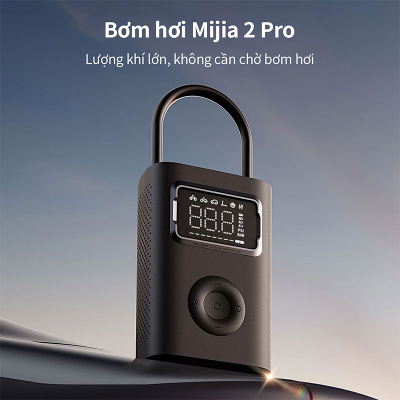 Máy bơm hơi Xiaomi Mijia Gen 2 Pro Bicycle Pump MJCQB07QW - Hàng nhập khẩu
