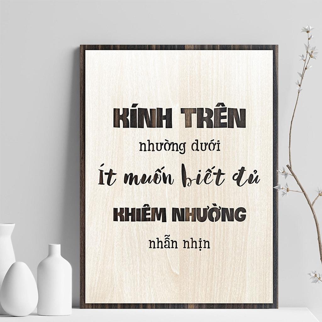 15 mẫu Tranh slogan treo tường tạo động lực học tập bằng gỗ 20 x 27 cm