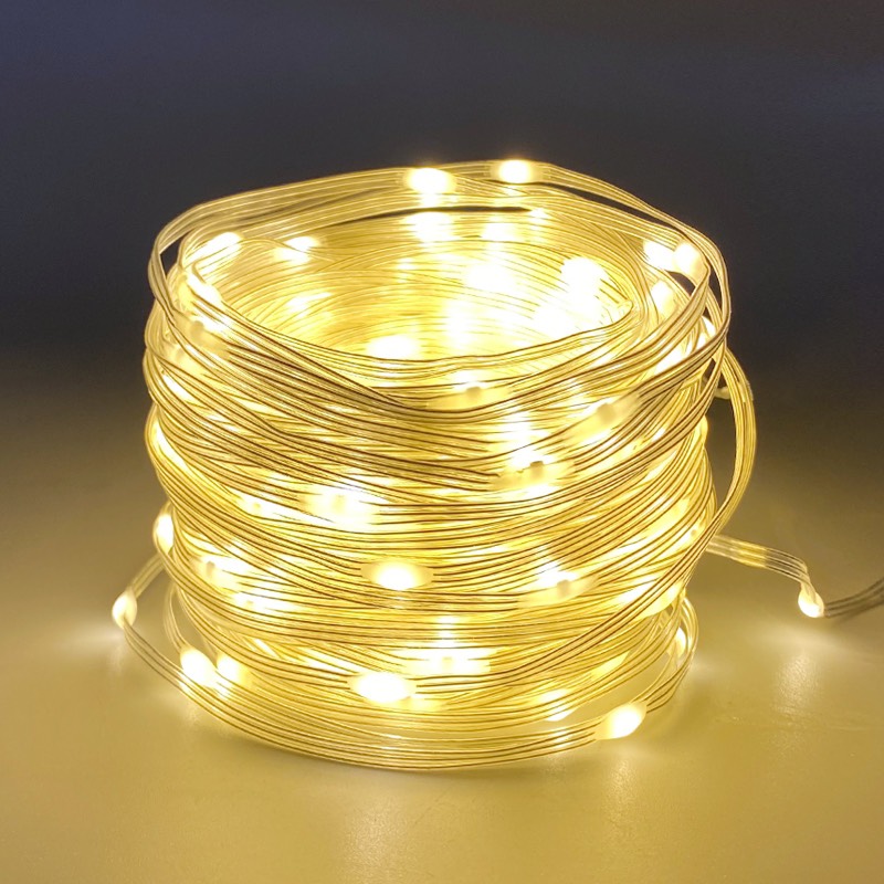 Dây đèn trang trí led đom đóm cắm điện chống nước nhiều màu 10 mét