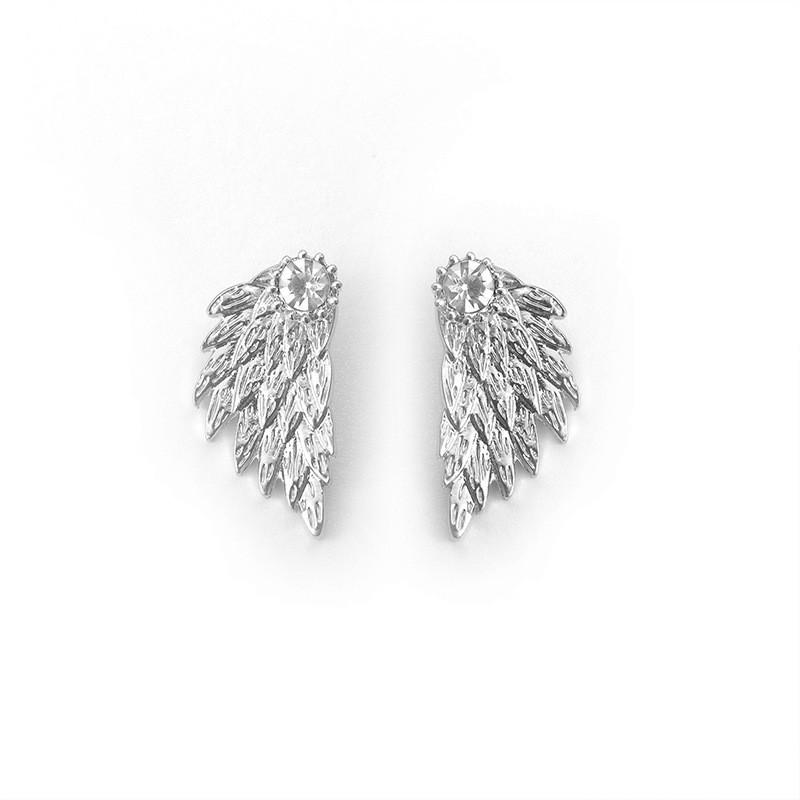 Hoa tai mạ bạc đính đá nhân tạo dành cho nữ cá tính phong cách hàn quốc ; B04 - BONMIE