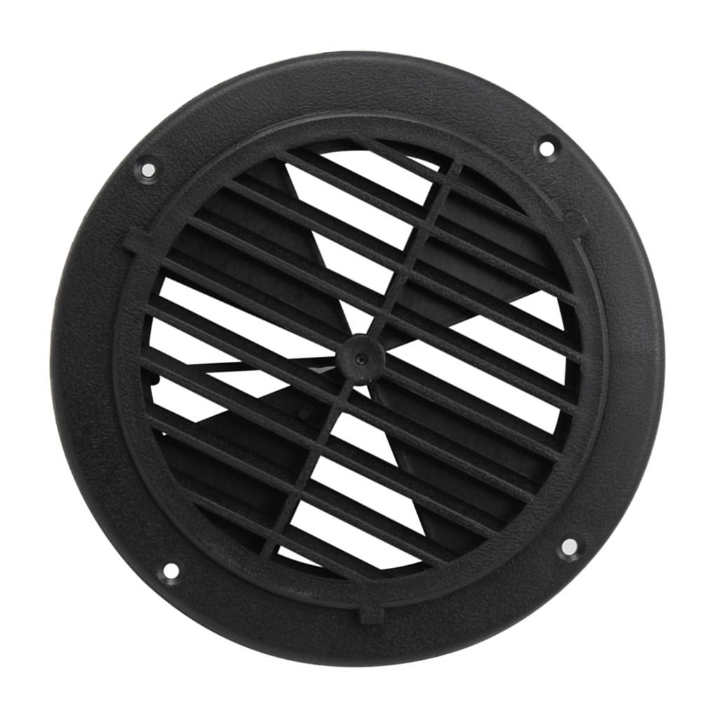 6.5" BLACK ROUND ABS PLASTIC VENT COVER Auto Boat Marine RV Trailer