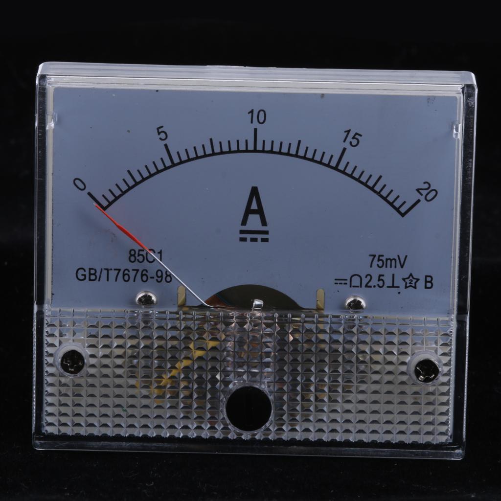 2pcs Analog Current Panel Ammeter DC 0-20A &amp; 0-30V Circuit Testing Tools