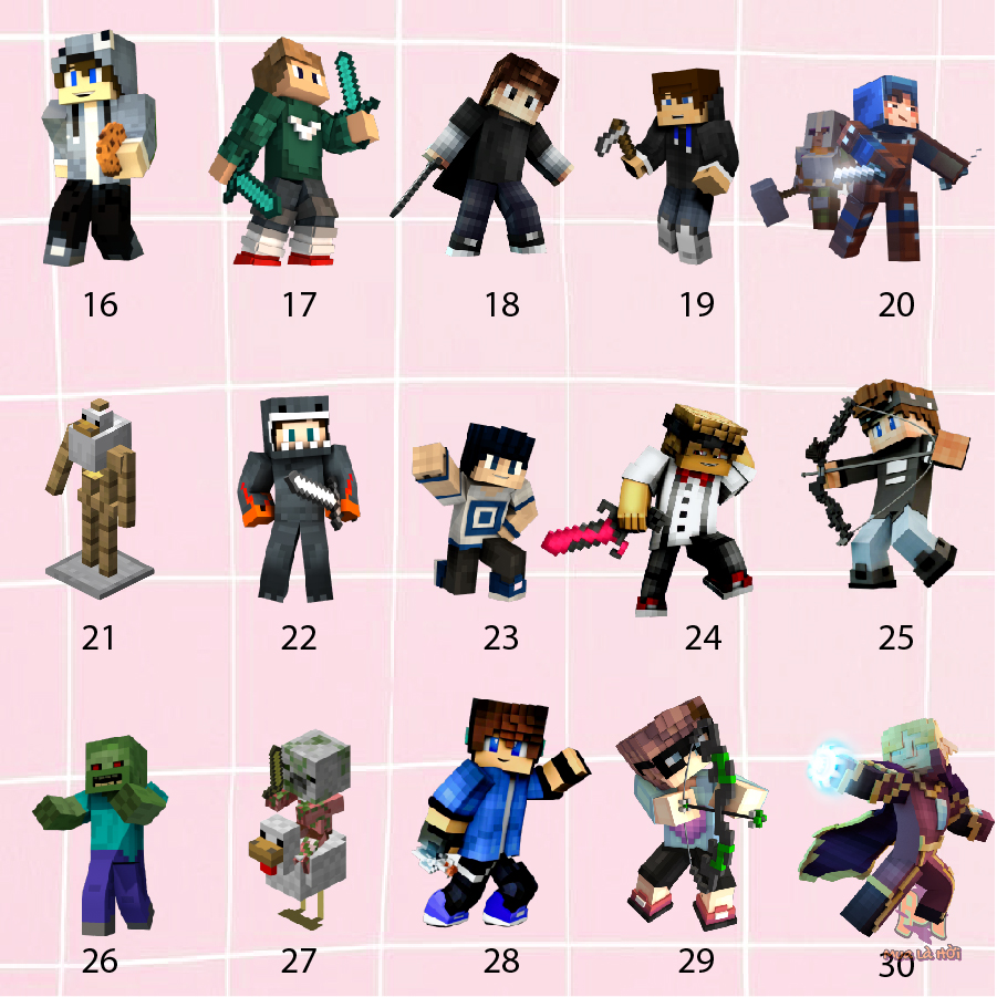 Miếng dán Stickers chủ đề Minecraft