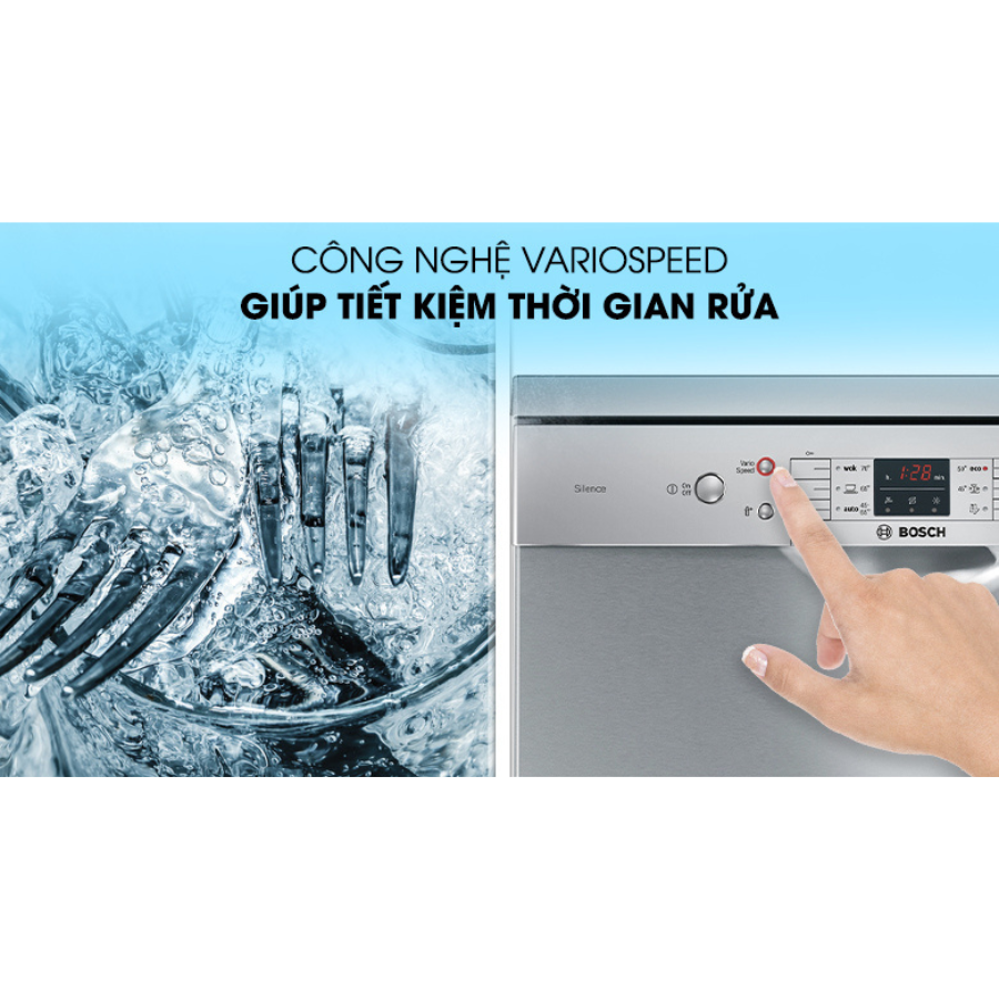 Máy rửa chén độc lập Bosch HMH.SMS63L08EA (Series 6) - 12 bộ - 6 chương trình rửa - Hàng chính hãng