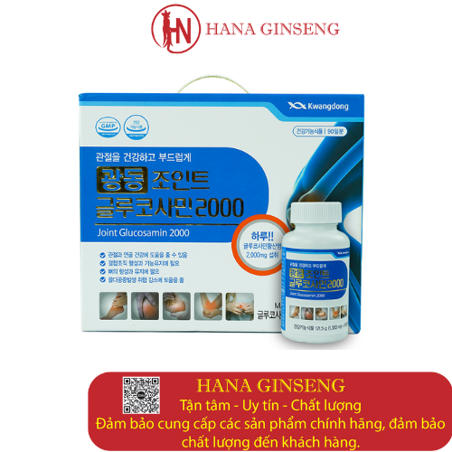 VIÊN BỔ XƯƠNG KHỚP GLUCOSAMIN - HỮU HIỆU - VIÊN BỔ KHỚP KWANGDONG HÀN QUỐC 2000