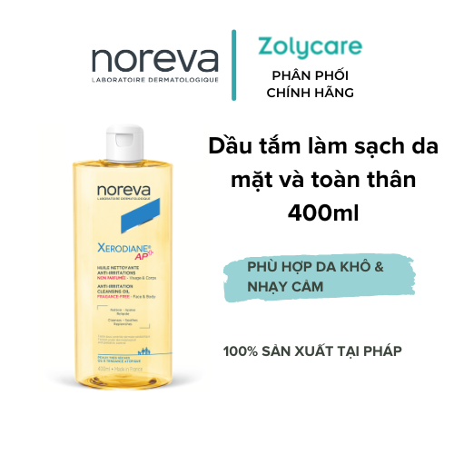 Dầu làm sạch cho da rất khô và dễ dị ứng Noreva Xerodiane AP+ Cleansing Oil 400ml