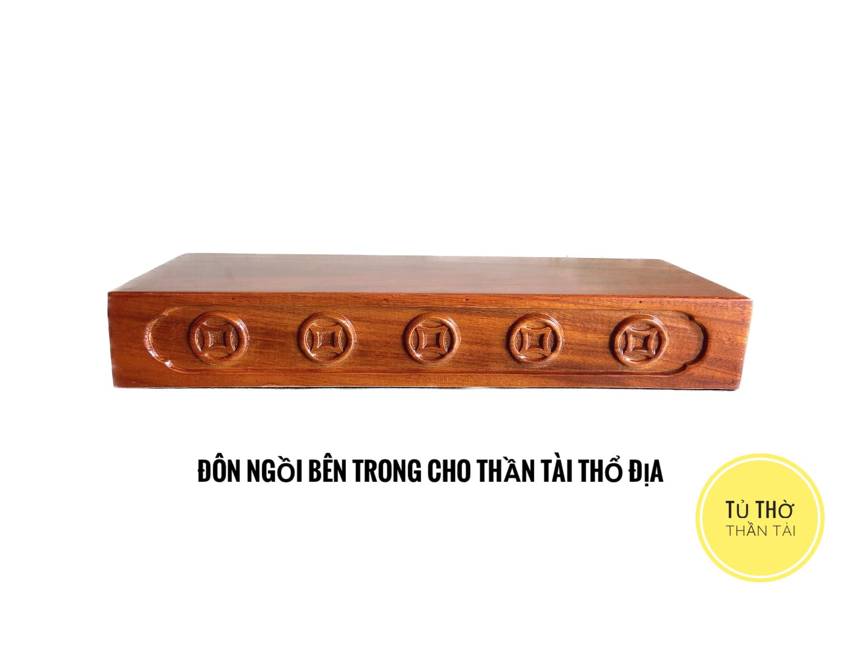 Bệ kê đồng tiền bên trong cho thần tài thổ địa ngồi