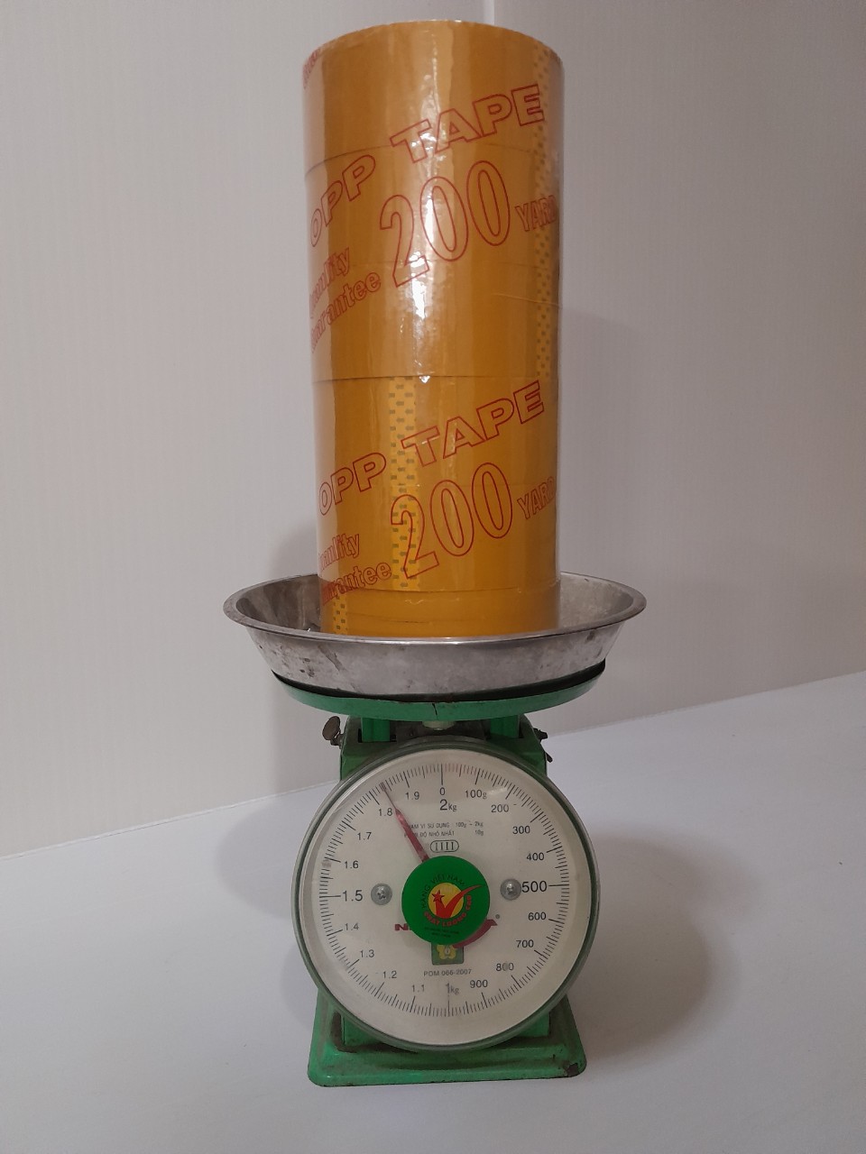 Băng keo đục 1,8Kg, 200Y, Lõi 5li, keo dày, màng dai, đủ cân, đúng lõi, giá xưởng, hàng có sẵn giao ngay