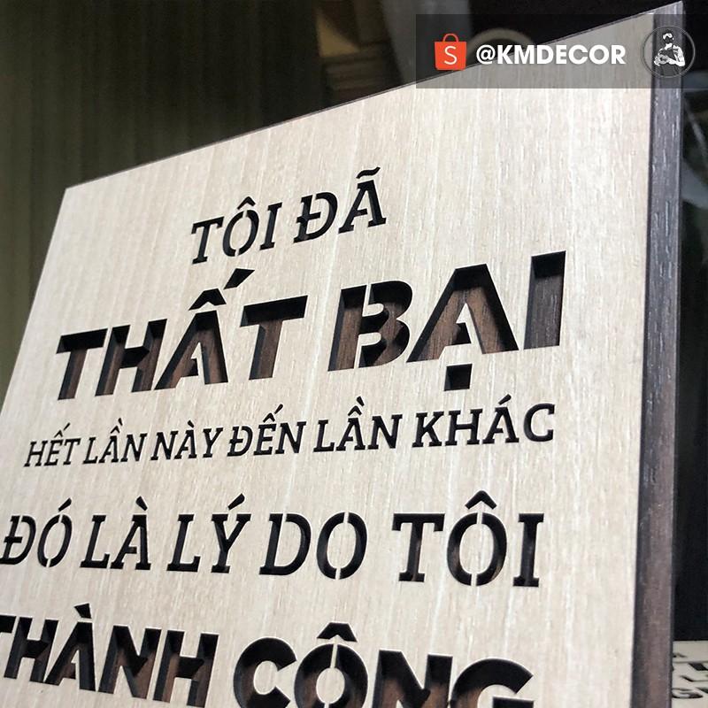 Tranh treo tạo động lực trong văn phòng - tôi đã thất bại hết lần này đến lần khác đó là lý do tôi thành công