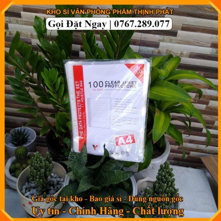 Kho sỉ vpp Bìa Sơ Mi Lỗ Sơ Mi Đục Lỗ A4 100t/xấp