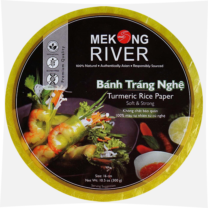 Combo 3 Túi Bánh Tráng Nghệ Mekong River 16cm 300g