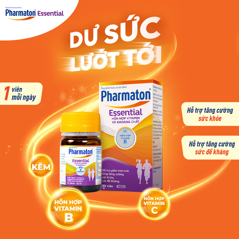 Bộ 2 Lọ Thực Phẩm Bảo Vệ Sức Khỏe Pharmaton Essential 30 Viên/Lọ