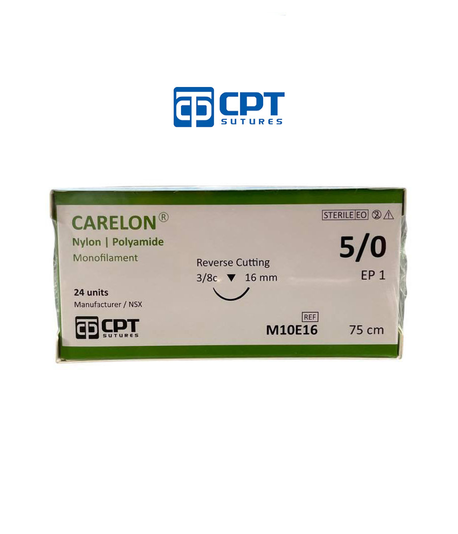 Chỉ phẫu thuật không tiêu CPT Carelon Nylon số 5/0 - M10E13 / M10E16
