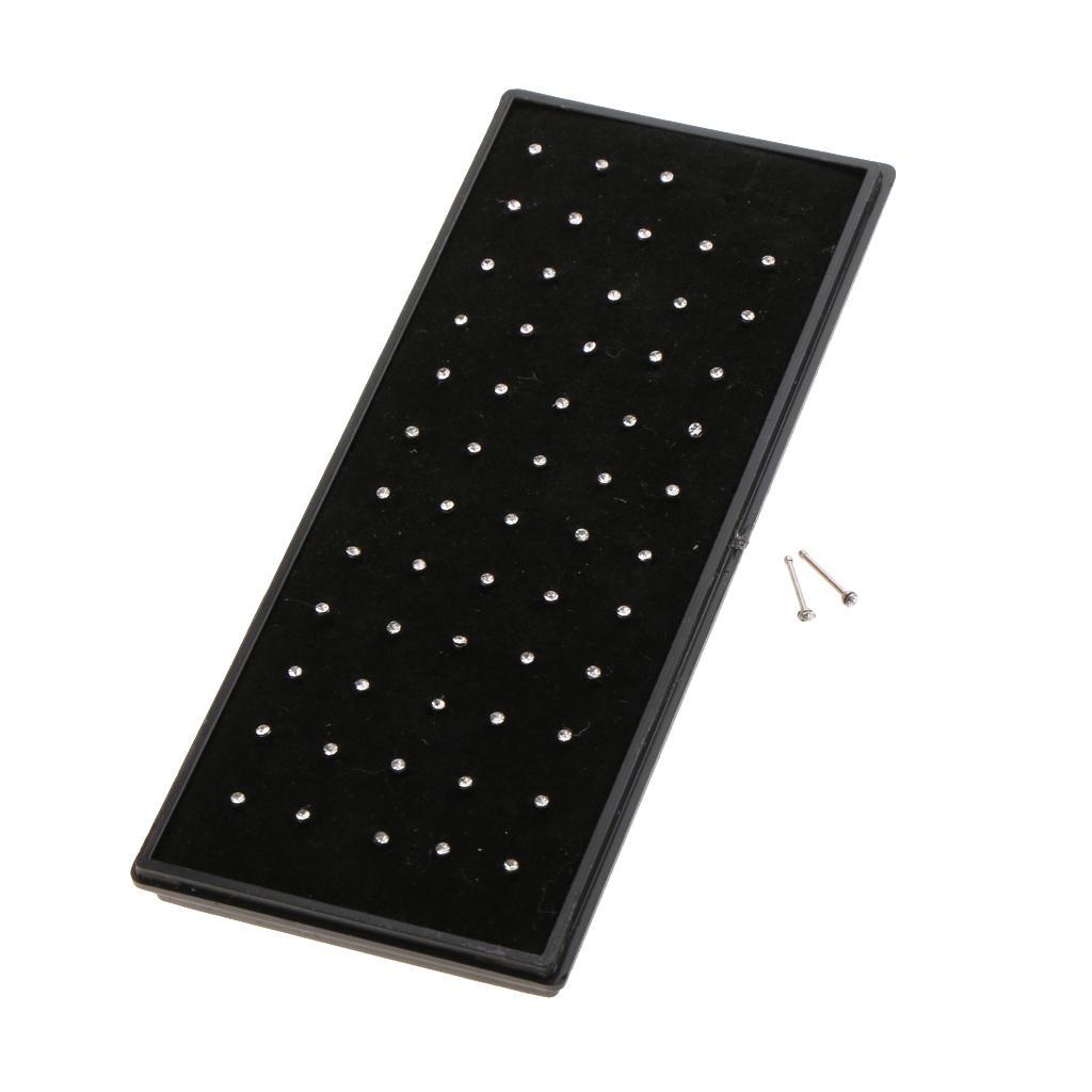 2-3pack 60 Pieces Stainless Steel Rhinestone Nose Studs Pins Piercing Jewelry