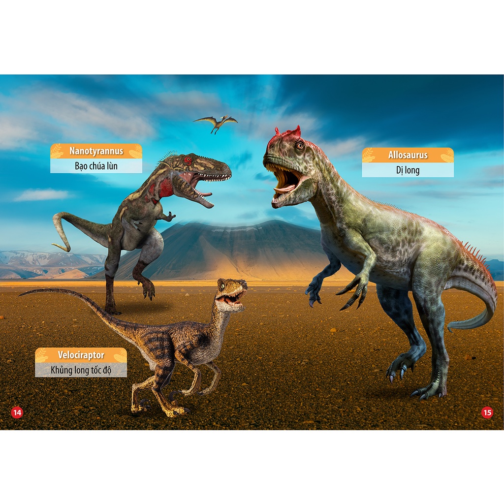 Sách - Thư Viện Hình Ảnh Song Ngữ Đầu Tiên Của Bé - Thế Giới Khủng Long-BC