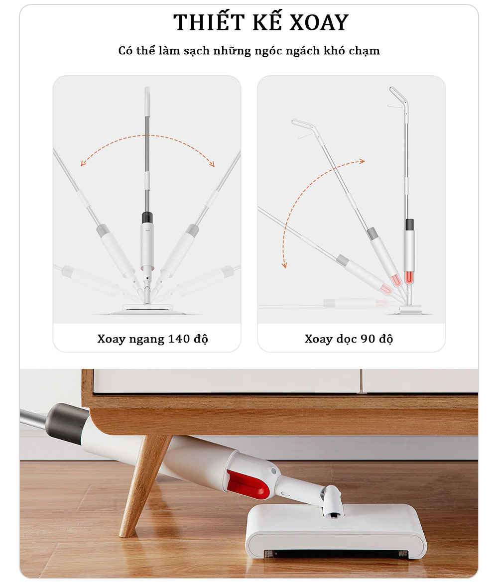 Cây Lau Sàn Xiaomi DEERMA TB900 Quét Và Lau Nhà 2 Trong 1