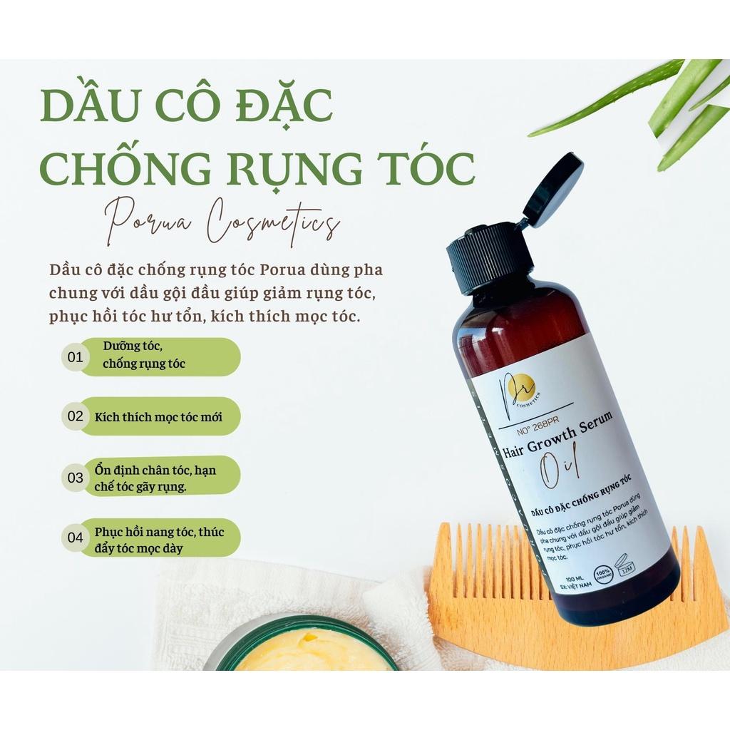 Dầu cô đặc chống rụng tóc PORUA 100ml pha với dầu gội giảm rụng tóc kích thích mọc tóc nuôi dưỡng tóc chắc khoẻ mềm mượt giảm gàu