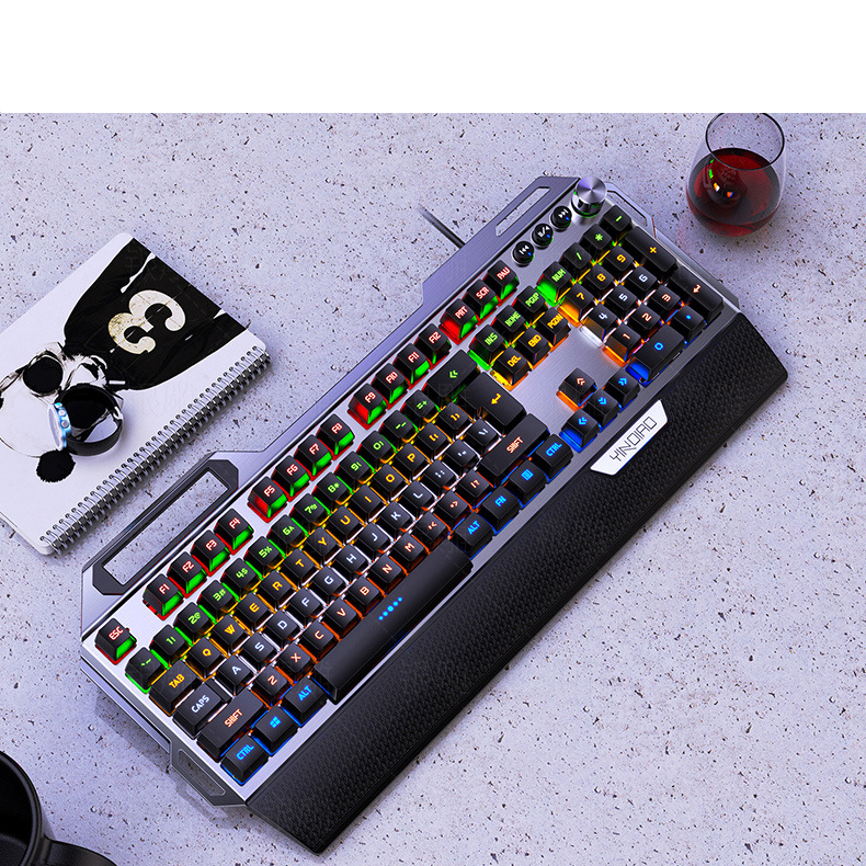 Bàn Phím Cơ Gaming K100 Full Led - Bàn Phím Máy Tính Cơ Thiết Kế Hợp Kim Nhôm Bền Bỉ Với Full Size 104 Phím Cơ Cao Cấp - K1357