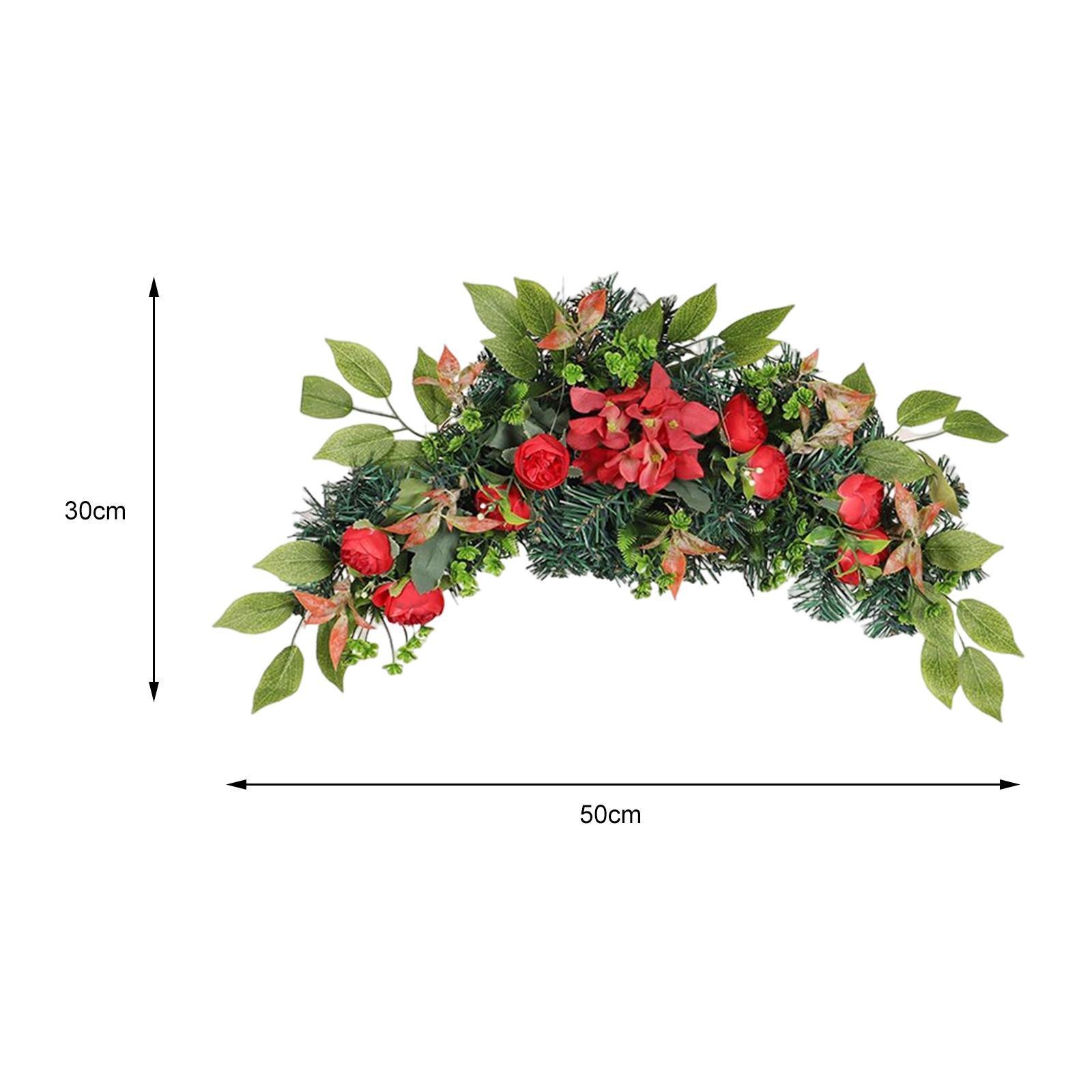Flower Swag Simulation Front Door Wreath for Decoration Festivals Outdoor