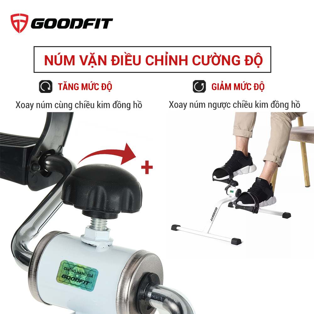 Xe Đạp Tập Thể Dục Mini Tháo Lắp Tại Nhà, Văn Phòng Chính Hãng GoodFit GF003MB