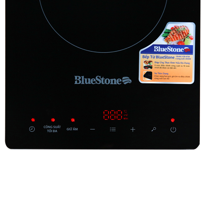 Bếp Điện Từ Đơn Bluestone ICB-6728 (2000W) - Tặng Kèm Nồi Lẩu - Hàng chính hãng