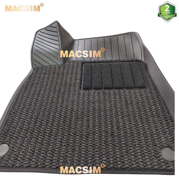 Thảm lót sàn ô tô 2 lớp cao cấp dành cho xe Audi Q7 2016+ nhãn hiệu Macsim 3w chất liệu TPE