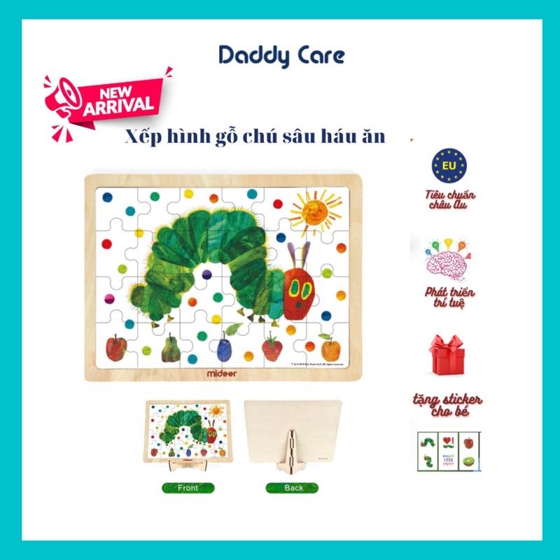 Đồ chơi xếp hình cho bé Mideer The Very Hungry Caterpillar Chú Sâu Háu Ăn, Đồ chơi phát triển trí tuệ cho trẻ em