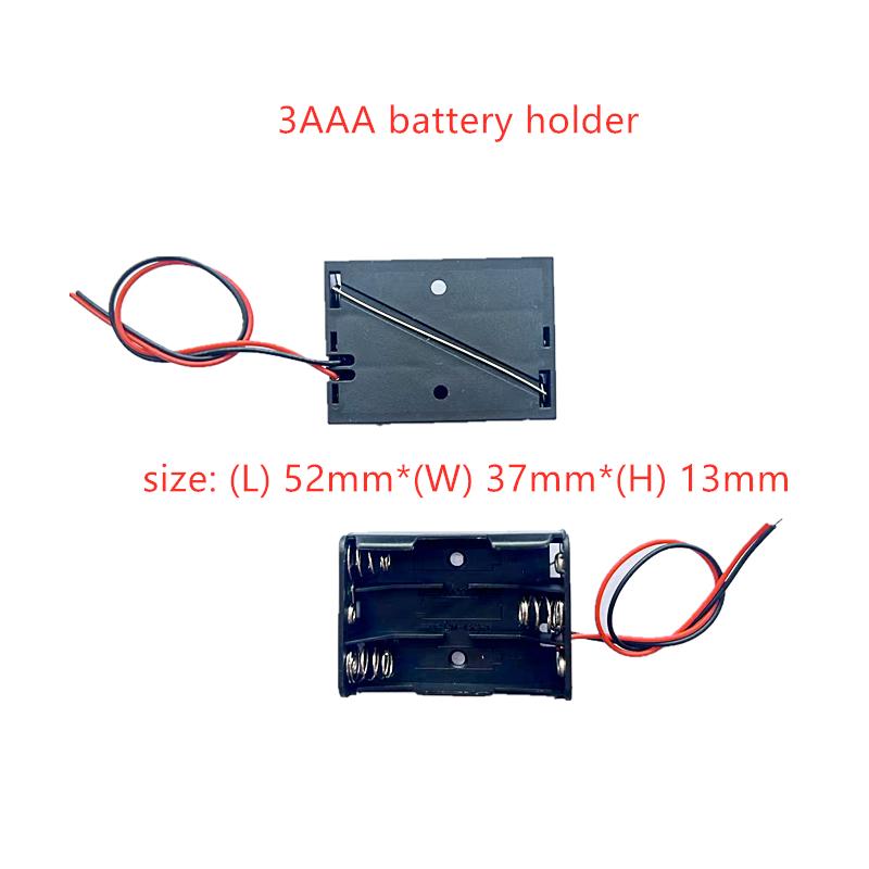 5 CHIẾC Khe Cắm 1/2/3/4 Hộp Pin AAA Hộp Pin Hộp Đựng Pin AAA Có Dây Dẫn Với 1 2 3 4 Khe Cắm AAA thả Màu sắc: 3AAA 10 CHIẾC