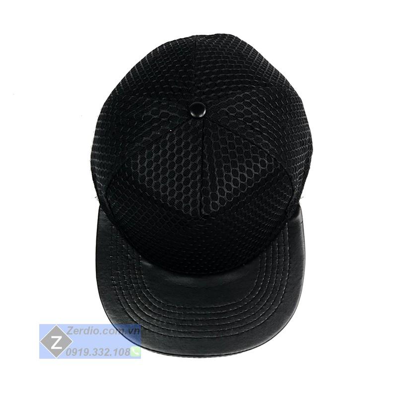 Nón nam snapback Classic đen trơn lưỡi trai cực chất - SN72