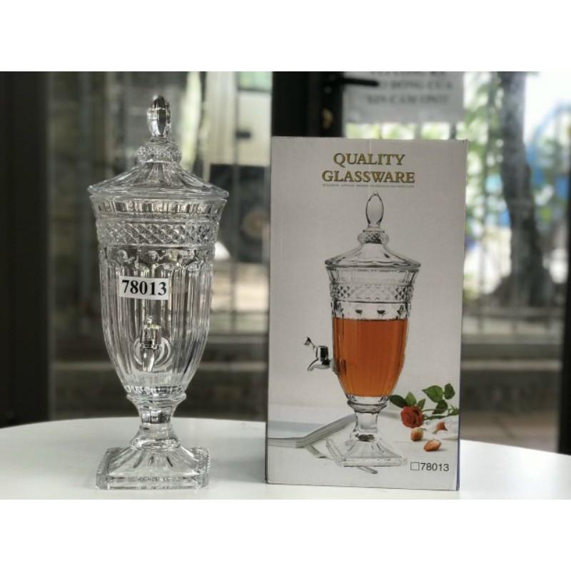 Bình thủy tinh ly cúp đựng rượu, nước lọc 2.5 Lít