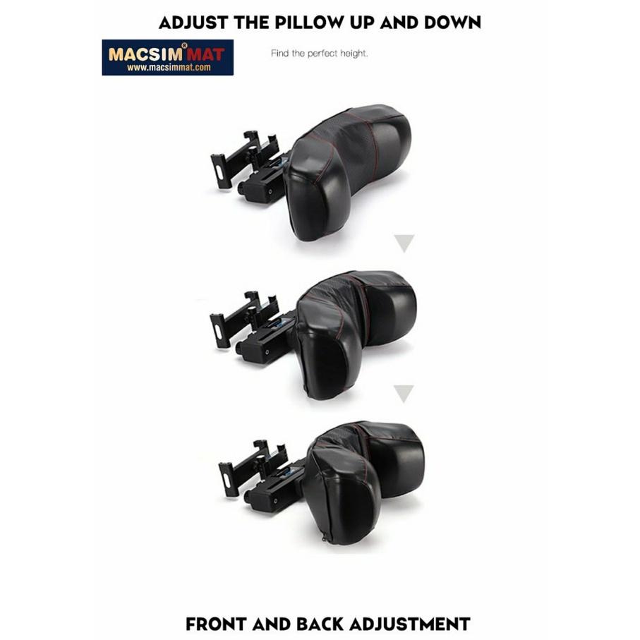 Gối tựa đầu ô tô cao cấp nhãn hiệu Macsim CHP03B màu đen, nâu , be