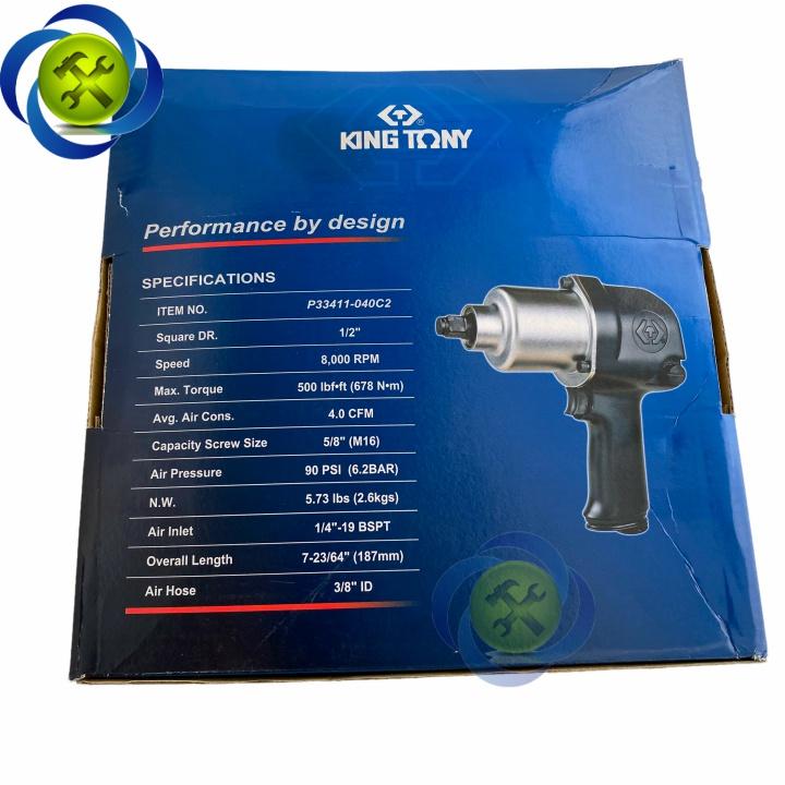 Súng vặn bulong 1/2 Kingtony 33411-040 lực siết 678Nm