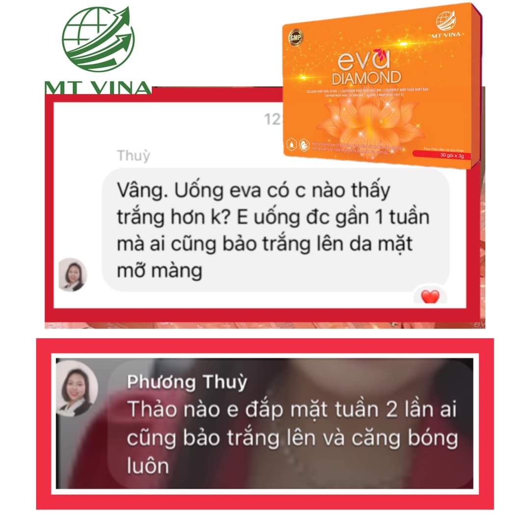 { combo 10 ] Eva Diamond Thải Độc Đẹp Da cân bằng nội tiết giảm tình trạng nóng trong bốc hỏa da khô sạm