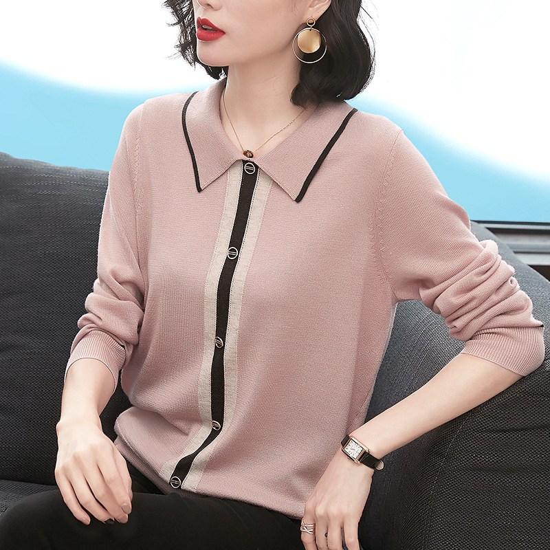 Áo Len Dệt Kim Cổ POLO Cho Nữ AL21 - Hàng Quảng Châu Cao Cấp